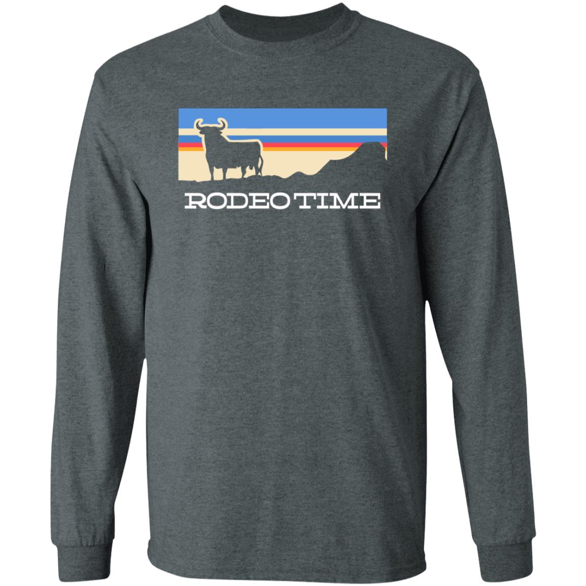 Dale Brisby Merch Rodeo Time Sunset Navy Long Sleeve T Shirt Dale Brisby Merch Rodeo Time Sunset Navy Long Sleeve T Shirt