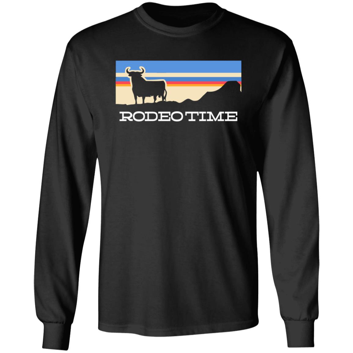 Dale Brisby Merch Rodeo Time Sunset Navy Long Sleeve T Shirt Dale Brisby Merch Rodeo Time Sunset Navy Long Sleeve T Shirt